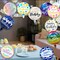 10 Pcs Happy Birthday Balloons, 18" Round Aluminum Foil Mylar Helium Balloon Inflatable Balloons for Birthday Party Decorations Supplies, Multi Pattern